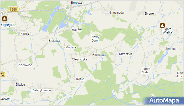 mapa Piszkawa, Piszkawa na mapie Targeo