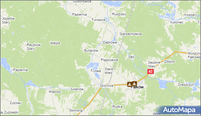 mapa Pląskowice, Pląskowice na mapie Targeo