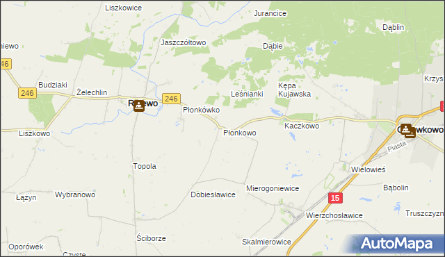 mapa Płonkowo, Płonkowo na mapie Targeo