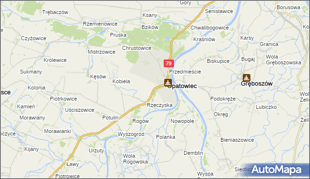 mapa Podskale gmina Opatowiec, Podskale gmina Opatowiec na mapie Targeo