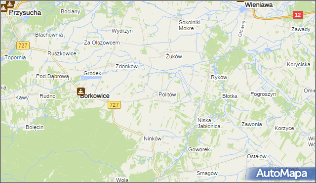 mapa Politów, Politów na mapie Targeo