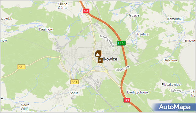 mapa Polkowice, Polkowice na mapie Targeo