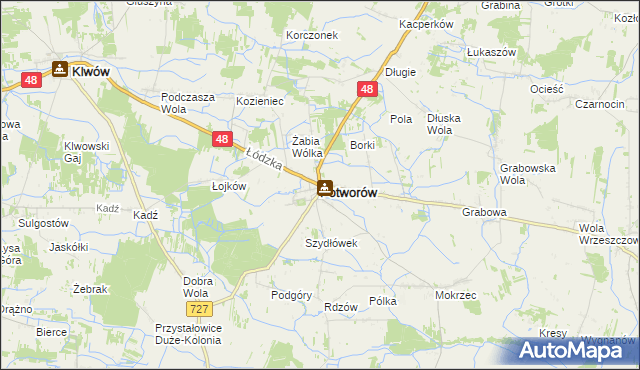 mapa Potworów powiat przysuski, Potworów powiat przysuski na mapie Targeo