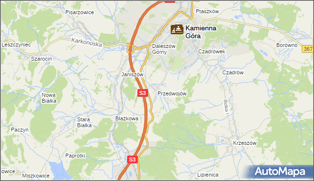 mapa Przedwojów, Przedwojów na mapie Targeo
