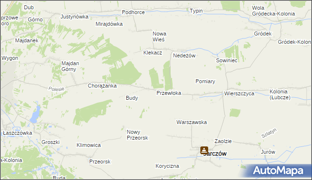 mapa Przewłoka gmina Jarczów, Przewłoka gmina Jarczów na mapie Targeo