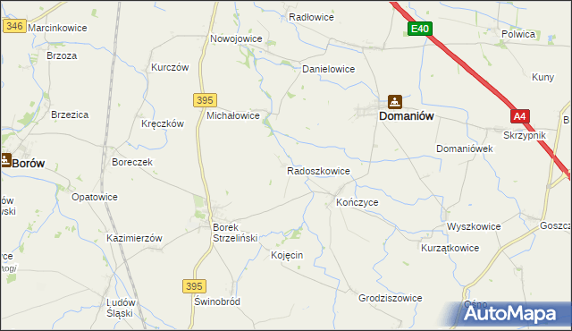 mapa Radoszkowice, Radoszkowice na mapie Targeo