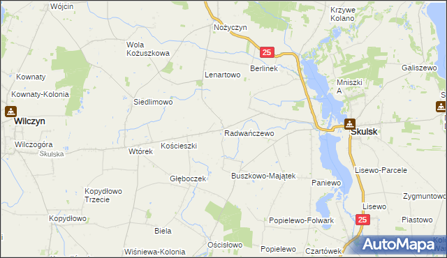 mapa Radwańczewo, Radwańczewo na mapie Targeo