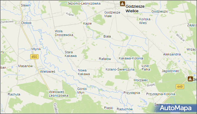 mapa Rafałów, Rafałów na mapie Targeo