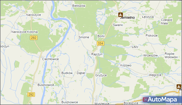 mapa Rajczyn, Rajczyn na mapie Targeo