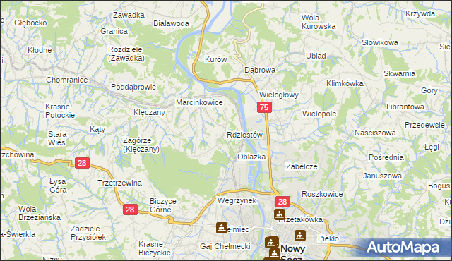 mapa Rdziostów, Rdziostów na mapie Targeo