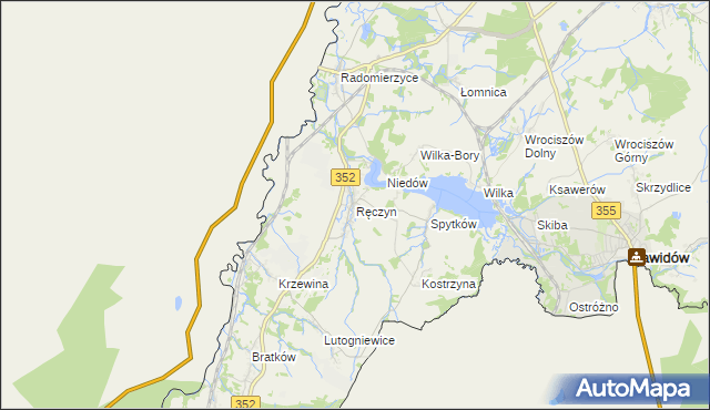 mapa Ręczyn, Ręczyn na mapie Targeo