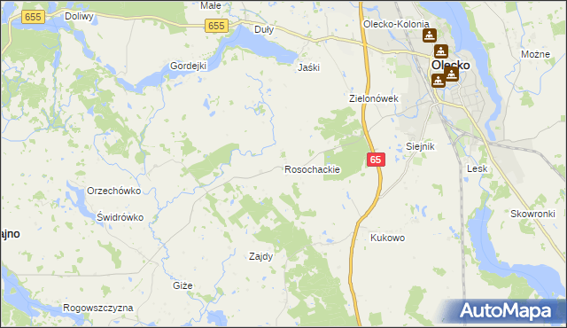 mapa Rosochackie, Rosochackie na mapie Targeo