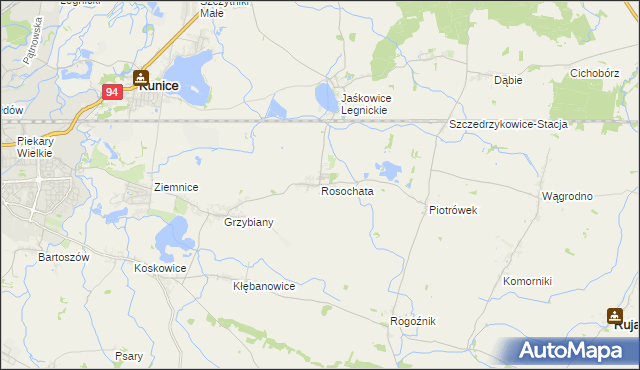 mapa Rosochata, Rosochata na mapie Targeo