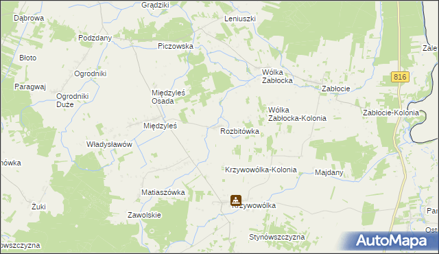 mapa Rozbitówka, Rozbitówka na mapie Targeo