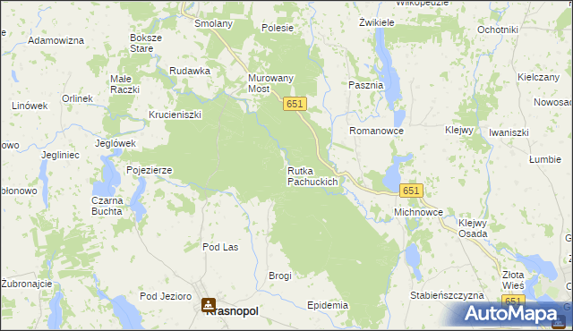 mapa Rutka Pachuckich, Rutka Pachuckich na mapie Targeo