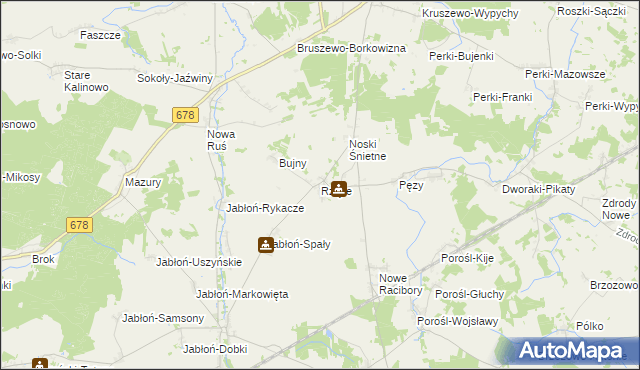 mapa Rzące, Rzące na mapie Targeo