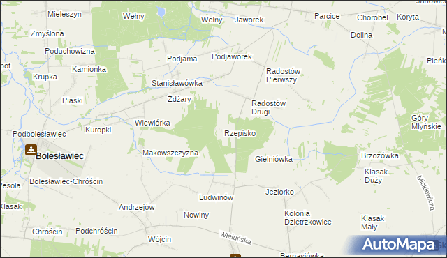 mapa Rzepisko, Rzepisko na mapie Targeo