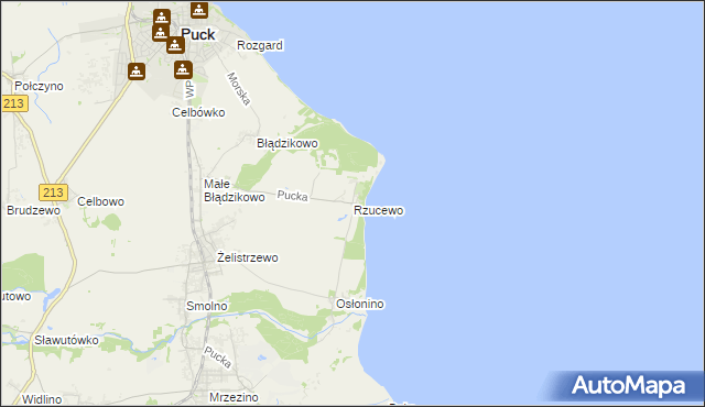 mapa Rzucewo, Rzucewo na mapie Targeo