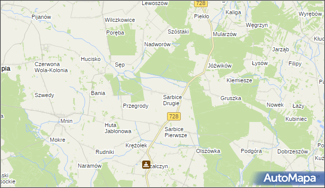 mapa Sarbice Drugie, Sarbice Drugie na mapie Targeo