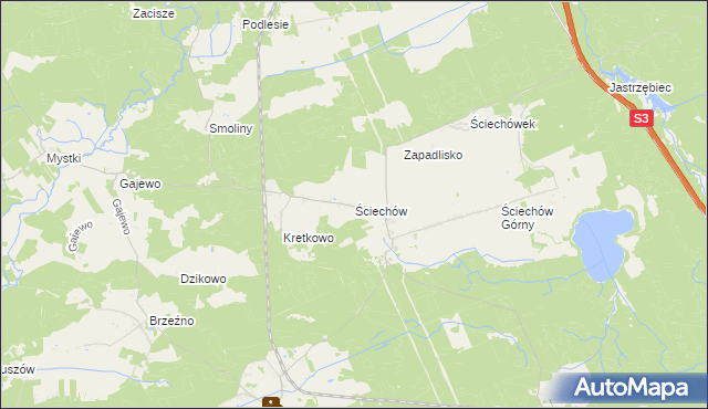 mapa Ściechów, Ściechów na mapie Targeo