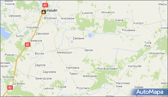 mapa Sęków, Sęków na mapie Targeo