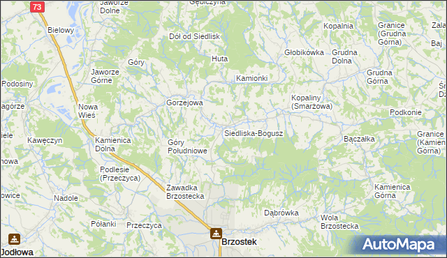 mapa Siedliska-Bogusz, Siedliska-Bogusz na mapie Targeo