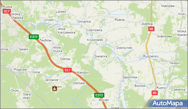 mapa Siwianka, Siwianka na mapie Targeo