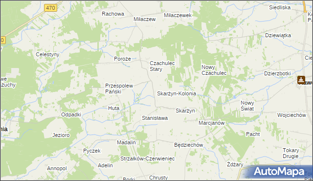 mapa Skarżyn-Kolonia, Skarżyn-Kolonia na mapie Targeo