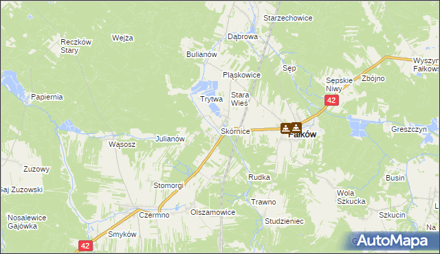 mapa Skórnice, Skórnice na mapie Targeo