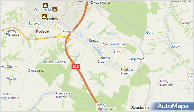 mapa Słodków Drugi, Słodków Drugi na mapie Targeo