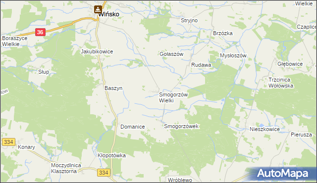 mapa Smogorzów Wielki, Smogorzów Wielki na mapie Targeo