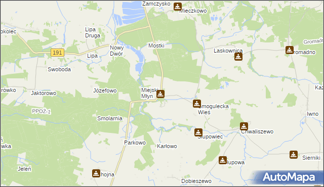 mapa Smogulec, Smogulec na mapie Targeo