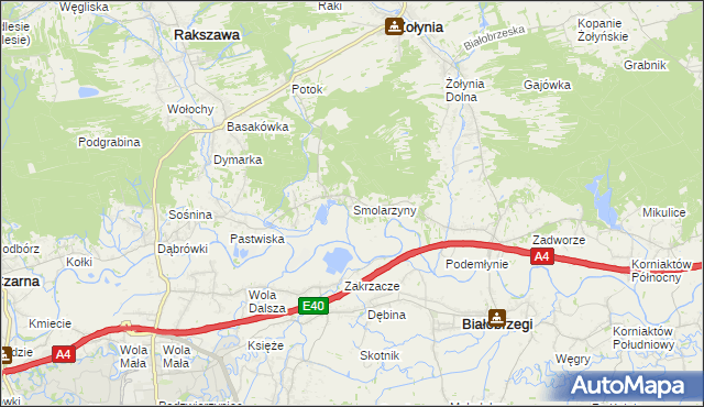 mapa Smolarzyny, Smolarzyny na mapie Targeo