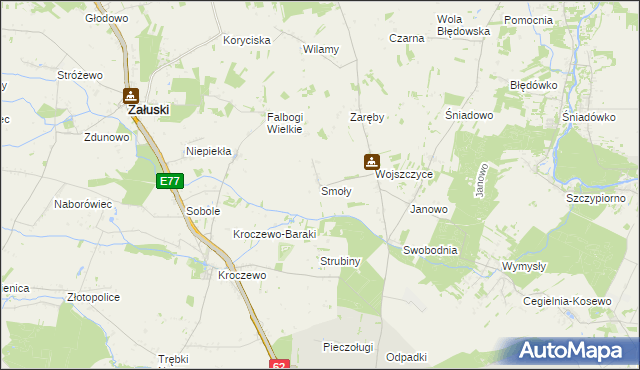 mapa Smoły, Smoły na mapie Targeo