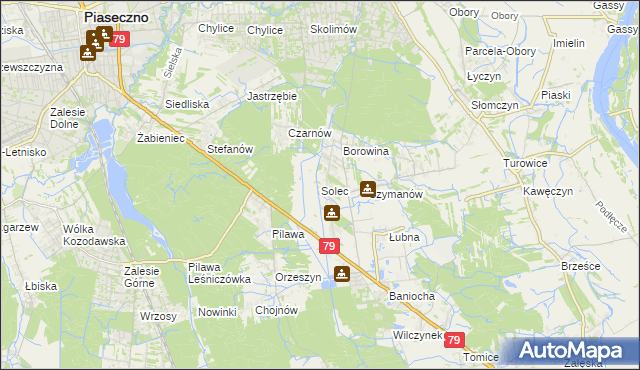 mapa Solec gmina Góra Kalwaria, Solec gmina Góra Kalwaria na mapie Targeo