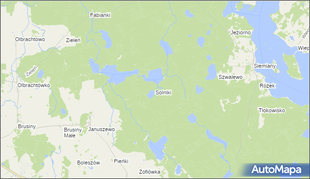 mapa Solniki gmina Iława, Solniki gmina Iława na mapie Targeo
