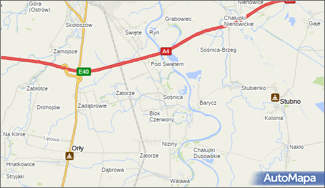 mapa Sośnica gmina Radymno, Sośnica gmina Radymno na mapie Targeo