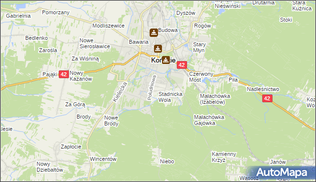 mapa Stadnicka Wola, Stadnicka Wola na mapie Targeo
