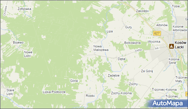 mapa Stara Maliszewa, Stara Maliszewa na mapie Targeo