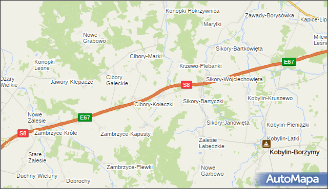 mapa Stare Krzewo, Stare Krzewo na mapie Targeo