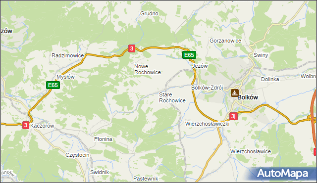 mapa Stare Rochowice, Stare Rochowice na mapie Targeo