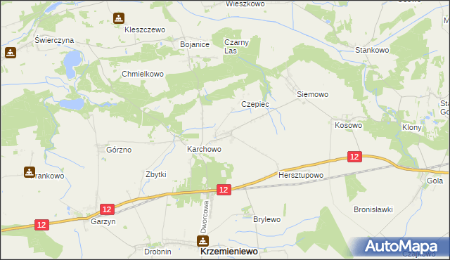 mapa Stary Belęcin, Stary Belęcin na mapie Targeo