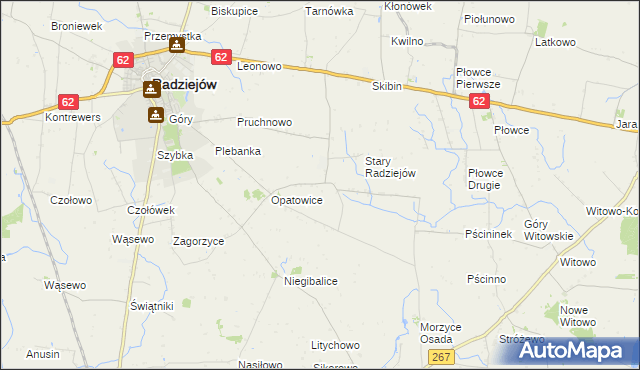 mapa Stary Radziejów Kolonia, Stary Radziejów Kolonia na mapie Targeo