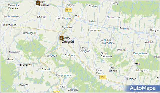 mapa Stary Żmigród, Stary Żmigród na mapie Targeo