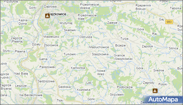 mapa Staszkówka, Staszkówka na mapie Targeo