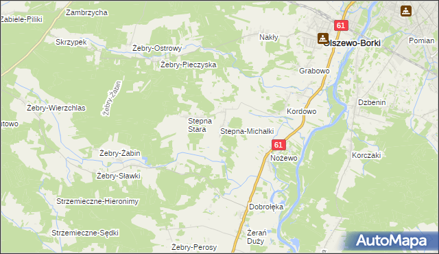 mapa Stepna-Michałki, Stepna-Michałki na mapie Targeo
