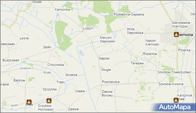 mapa Stępów, Stępów na mapie Targeo