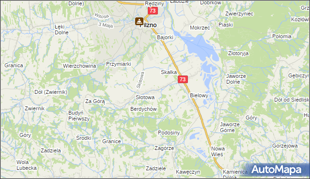 mapa Strzegocice, Strzegocice na mapie Targeo