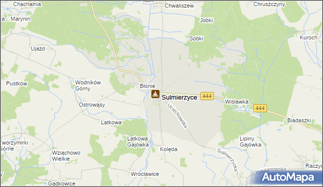 mapa Sulmierzyce powiat krotoszyński, Sulmierzyce powiat krotoszyński na mapie Targeo