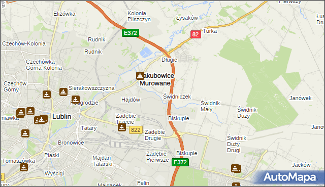 mapa Świdniczek, Świdniczek na mapie Targeo